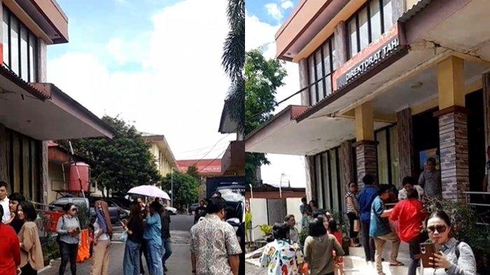 POLDA SULUT - Suasana di gedung tahanan Polda Sulut, Selasa 27 Mei 2025. Dikabarkan, Sejumlah Pendeta GMIM tak diizinkan bertemu Pendeta Hein Arina.