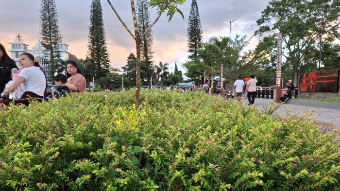 Taman God Bless Minahasa, Sulawesi Utara, Sabtu (30/3/2024).