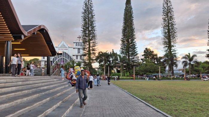 Taman God Bless Minahasa, Sulawesi Utara, Sabtu (30/3/2024).