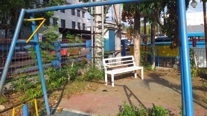 Kondisi terkini Taman Kerukunan Dendengan Dalam di Paal Dua, Manado, Sulawesi Utara, Rabu (22/11/2023).