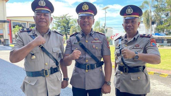 Tiga pejabat Polres Bitung Sulawesi Utara yang baru dilantik