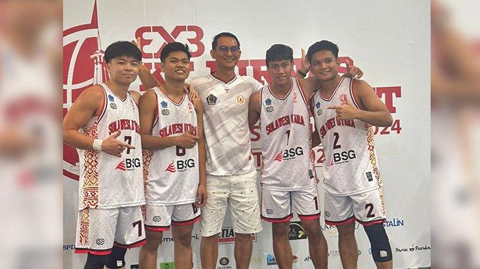 Tim Basket Putra 3x3 Sulut di 3x3 Kejurnas Kualifikasi PON XXI Aceh Sumut 2024, kalahkan DKI Jakarta.