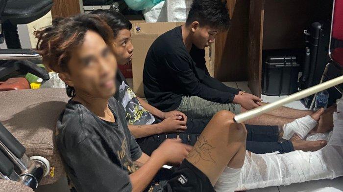 Tim Resmob Polda Sulut meringkus para terduga pelaku pengancaman pada anggota Polri