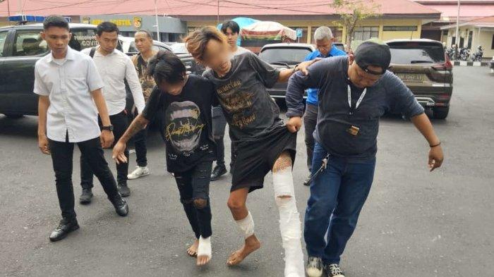 Tim Resmob Polda Sulut meringkus para terduga pelaku pengancaman pada anggota Polri