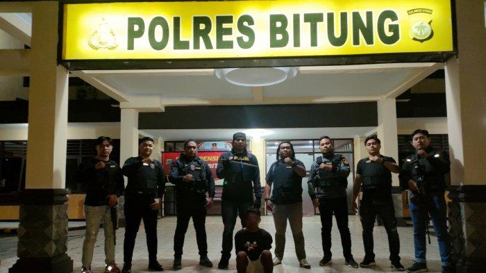 Tim Tarsius Presisi Polres Bitung tangkap remaja usia 16 tahun karena kasus sajam jenis pisau tikam.
