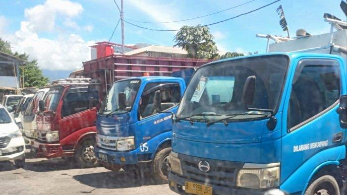 Truk mafia solar yang disita Polda Sulawesi Utara.
