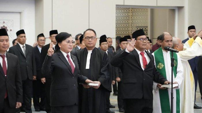 Jeane Marie Tulung dilantik Menteri Agama, Nasaruddin Umar, sebagai Dirjen Bimas Kristen Menag RI, Rabu (22/1/2025).