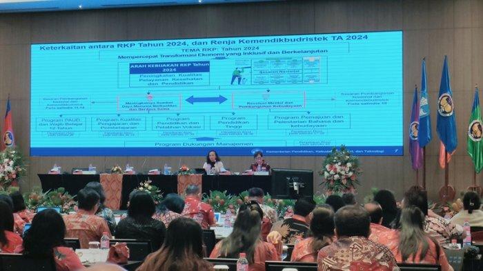 Universitas Negeri Manado (Unima) melaksanakan Rapat Kerja Pimpinan Tahun 2023, di The Sentra Hotel, Minut, Sulawesi Utara, Selasa (10/10/2023).