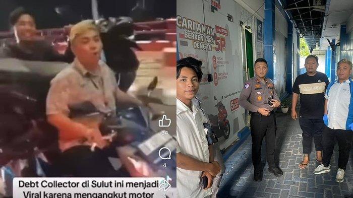 Usai Viral Angkut Motor di Atas Motor Oknum Debt Collector Akhirnya Diamankan Tim Resmob Polda Sulut