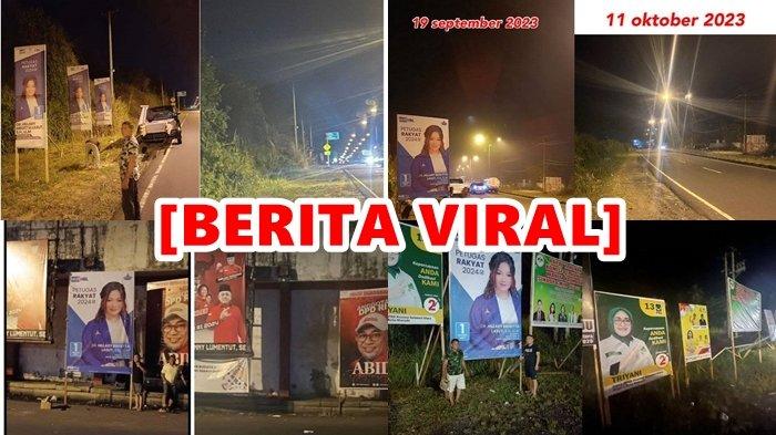 Viral Aksi Pencopotan Paksa Baliho Caleg di Manado, Diduga Hanya Baliho Hillary Brigitta Lasut