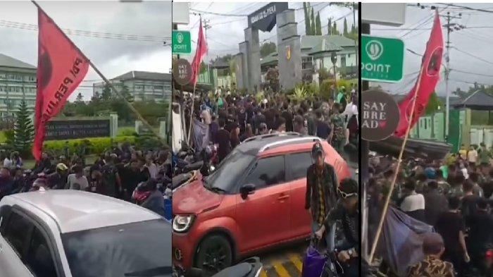 Viral Bendera PDIP Berkibar Saat Ricuh Pengiring Jenazah Depan Kodam Merdeka Manado, Ini Fakta Asli
