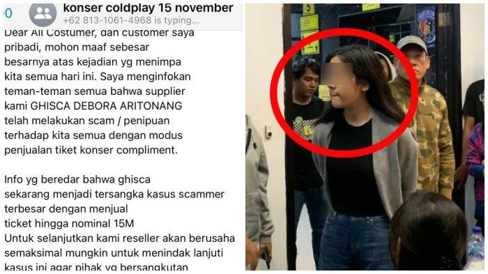 Viral sosok Ghisca Debora Aritonang yang diduga menjadi penipu tiket konser Coldplay hingga Rp 15 Miliar.