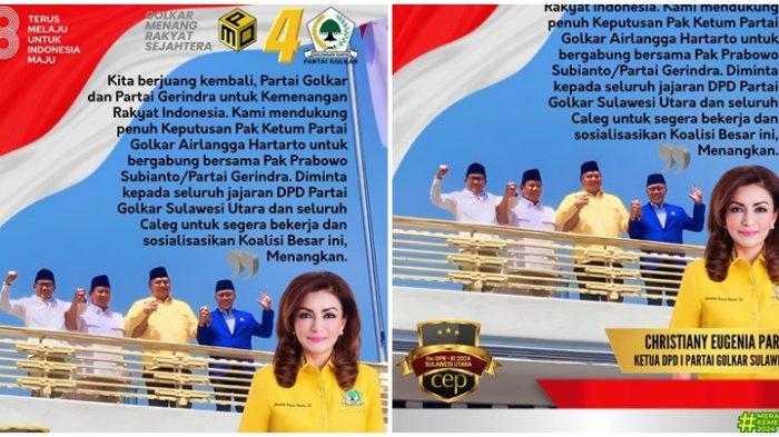 Partai Golkar Sulawesi Utara menyerukan dukungannya terhadap Prabowo Subianto sebagai Capres 2024.