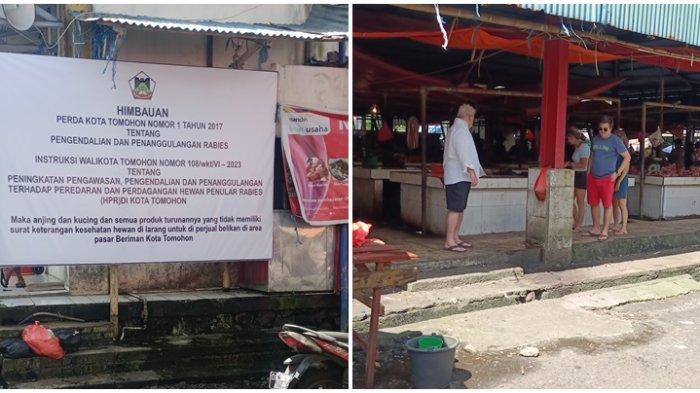 Pasar Ekstrem Tomohon tak lagi menjual daging anjing dan kucing.