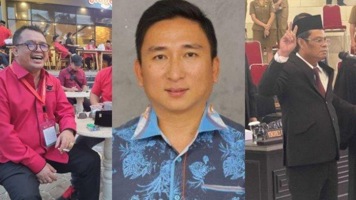 Tiga pimpinan DPRD Bitung, Sulawesi Utara; Aldo Ratungalo, Keegan Kojoh, dan Nabsar Badoa.