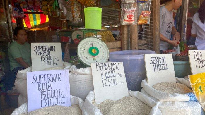Harga beras di Pasar Pinasungkulan Karombasan Manado Sulawesi Utara