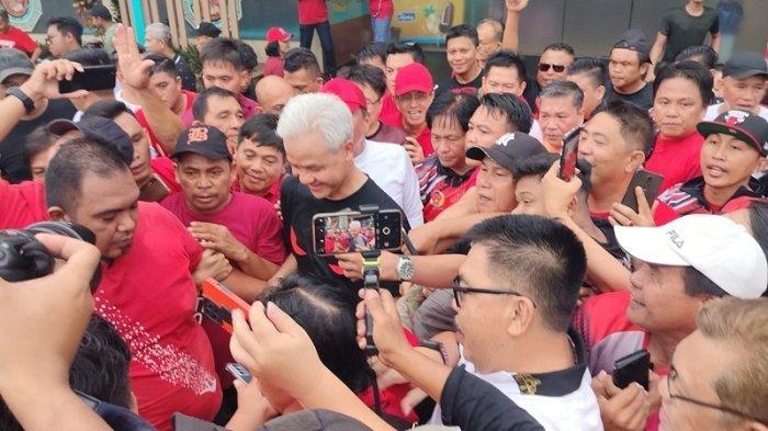 Ganjar Pranowo saat kunjungi Tribun Manado.