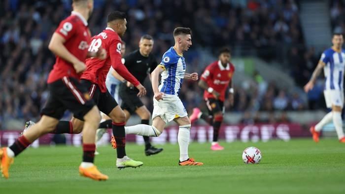 Hasil pertandingan Liga Inggris Brighton vs Manchester United 1-0. Bruno Fernandes cs takluk di laga krusial. Alexis Mac Allister jadi penentu kemenangan.