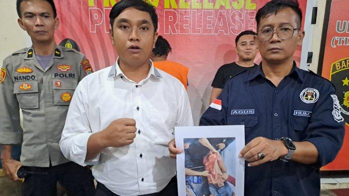 Kasat Reskrim Polresta Manado Kompol Sugeng Wahyudi Santoso saat melakukan konferensi pers, Senin 4 September 2023 di Polresta Manado.