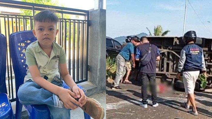 kolase foto korban Jassiel Sading semasa hidup dan foto di kecelakaan di GPI Manado