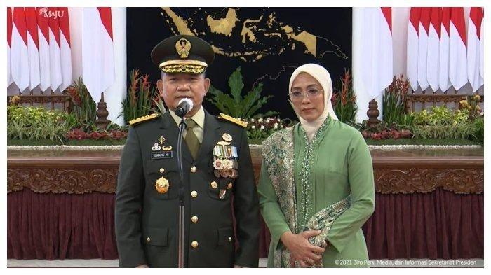KSAD Jenderal Dudung dan istri, Rahma Setyaningsih.