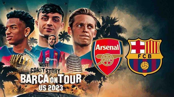 Ini live streaming Arsenal vs Barcelona hari ini Kamis 27 Juli 2023 pagi 09.30 WIB.