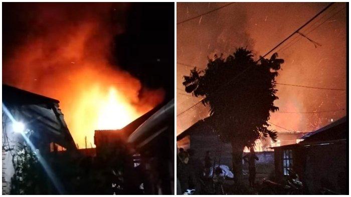 Peristiwa Kebakaran di Desa Amongena Tiga, Kecamatan Langowan Timur, Kabupaten Minahasa, Sulawesi Utara.
