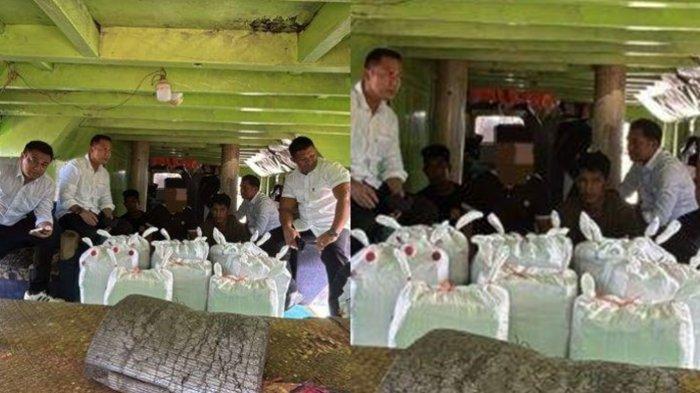 GAGAL - Anggota Polres Bitung saat menyita ratusan liter Cap Tikus asal Sulawesi Utara yang hendak diselundupkan ke Maluku Utara. Lokasi di Pelabuhan Bitung, Sulawesi Utara, Senin (21/4/2025).