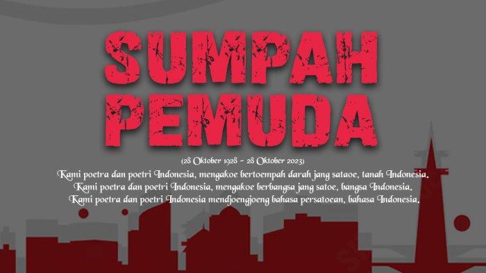 Poster ucapan selamat hari sumpah pemuda.
