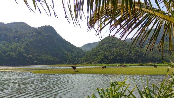 Pantai Kebo di Desa Ngulungwetan, Kecamatan Munjungan, Kabupaten Trenggalek