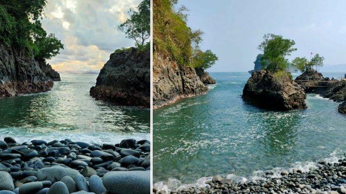 Pantai Kuyon di Desa Nglebeng, Kecamatan Panggul, Kabupaten Trenggalek