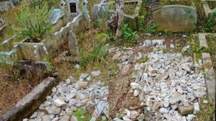 10 kuburan dirusak maling dan diambil besinya di Jalan Nuri, Mencirim, Binjai Timur, Sumatera Utara pada Sabtu, (6/1/2024) sekira pukul 01.00 dini hari.