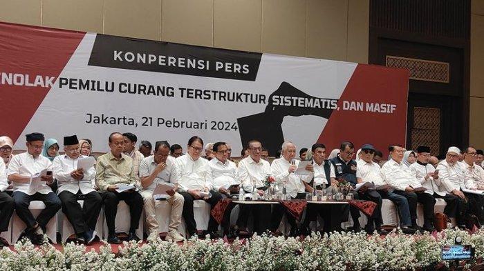 Sebanyak 100 tokoh menyatakan penolakan terhadap hasil Pemilihan Presiden (Pilpres) 2024 karena dinilai curang secara terstruktur, sistematis dan masif (TSM).