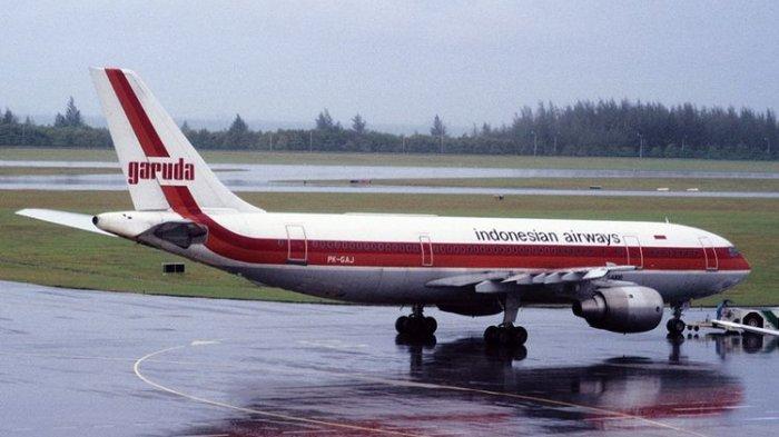 Pesawat Aibus A300-B4 yang dioperasikan Garuda. Pesawat sejenis ini yang jatuh di Sibolangit