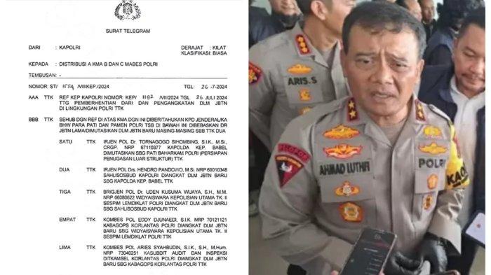 Kapolri Jenderal Polisi Listyo Sigit Prabowo kembali melakukan mutasi terhadap jajarannya perwira tinggi (Pati) Polri, Sabtu (27/7/2024).
