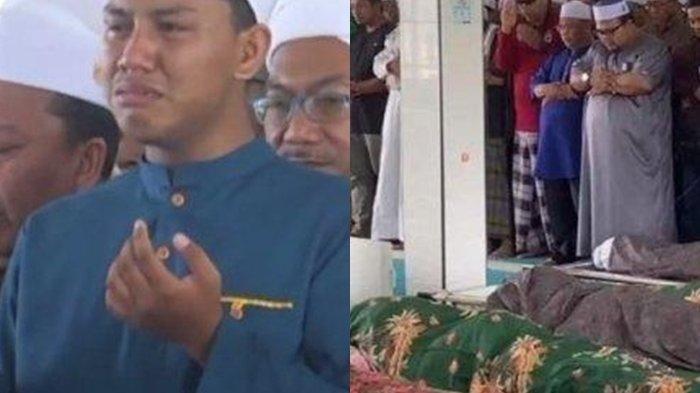 Abdul Rahman Amir menangis saat mengimani salat jenazah ayah, ibu, dan empat adiknya.