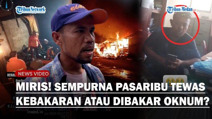 Adik korban, Marson Pasaribu meminta keadilan agar kasus meninggalnya wartawan Tribrata TV, Sempurna Sembiring apakah kebakaran atau dikabar