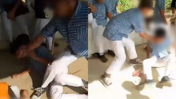 Viral aksi perundungan yang dilakukan oleh siswa SMP terhadap pelajar lainnya di salah satu SMP di wilayah Cimanggu.