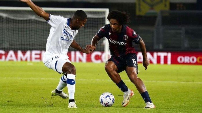 Aksi eks Bayern Munchen, Joshua Zirkzee saat membel Bologna di Liga Italia (Instagram @zirkzee)