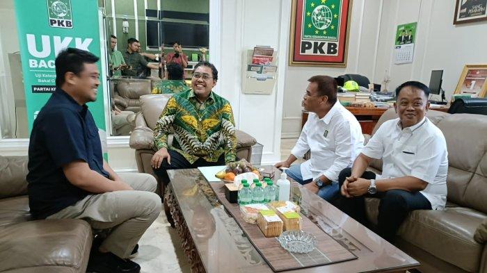 Bobby Nasution menjalani Uji Kelayakan dan Kepatutan (UKK) sebagai calon Gubernur Sumut di DPP Partai Kebangkitan Bangsa (PKB), Selasa (4/6/2024).