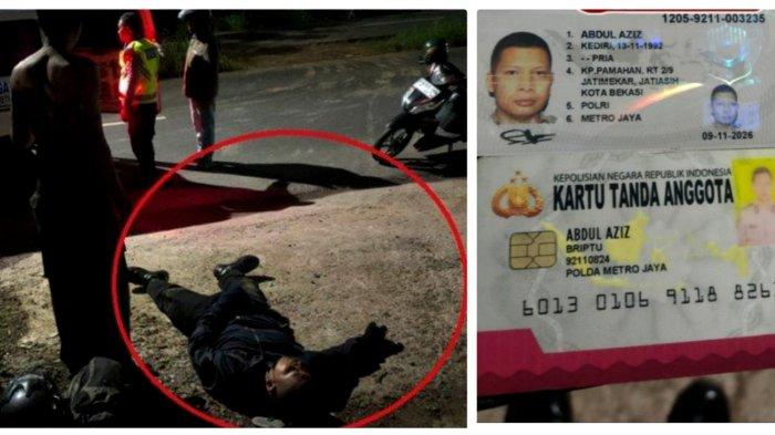 KORBAN Begal: Profil anggota Polres Metro Bekasi, Briptu Abdul Azis (32), menjadi korban kejahatan jalanan atau begal saat melintas di Jalan Inspeksi Kalimalang, Kampung Pasir Limus RT07/06 Desa Mangun Harja Cikarang Utara, Bekasi, Rabu (2/4/2025) subuh. (Istimewa)