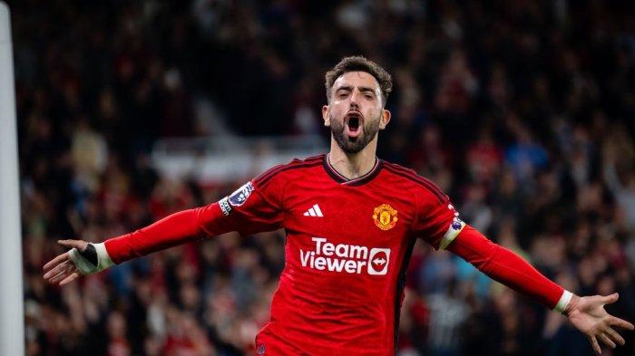 Bruno Fernandes selebrasi. Bruno Fernandes mengaku siap meninggalkan Manchester United dengan satu alasan setelah menuntaskan Newcastle United di Liga Inggris, Kamis (16/5/2024) dini hari tadi.