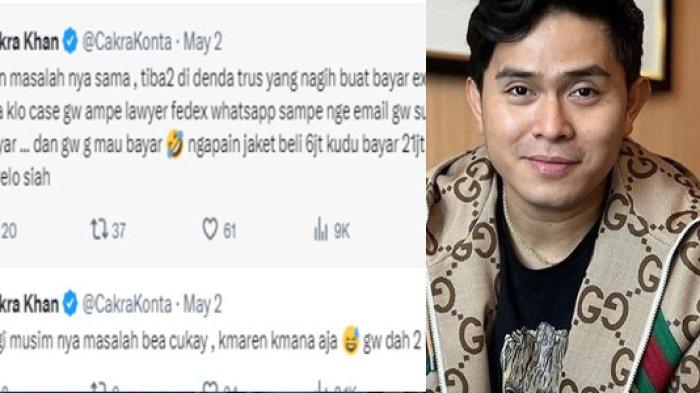 CAKRA Khan Dikenai Pajak Rp21 Juta Padahal Beli Jaket Rp6 Juta, Ogah Ambil: Musim Masalah Bea Cukai!