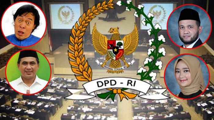 CALEG DPD RI se Indonesia. Foto Alfiansyah Komeng, Taj Yasin, Jihan Nurlela, Dedi Iskandar Batubara. (Tribun-medan.com/istimewa)