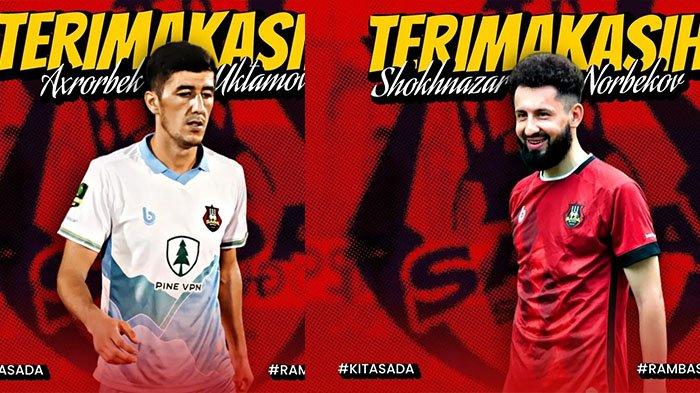 Dua pemain asing Sada Sumut FC, Shokhnazar Norbekov dan Axrorbek Uktamov resmi dicoret dari Skuat Laskar Simbisa.