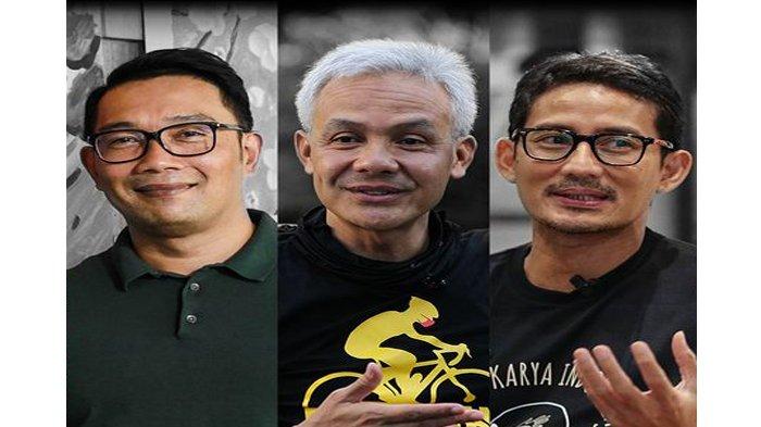 Ridwan Kamil, Ganjar Pranowo, Sandiaga Uno