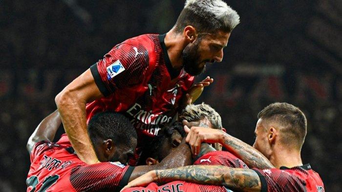 Olivier Giroud cetak dua gol di AC Milan saat menang lawan Torino di Liga Italia 2023-2024, bukti putus kutukan nomor 9