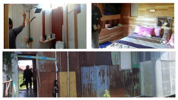 Gubuk milik Saleh yang dikenal 'raja narkoba' dari Puntun, Palangka Raya, Kalteng, ini ternyata dilengkapi fasilitas mewah di dalamnya. (TRIBUNKALTENG.COM/AHMAD SUPRIANDI)