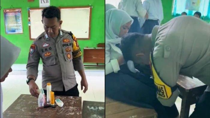 HEBOH Aksi Polisi Razia Kosmetik Siswi SMP Lampung, Sunscreen Ikut Disita: Jangan Cantik-cantik!