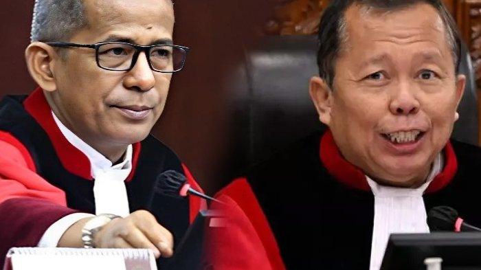 Hakim Mahkamah Konstitusi (MK) Saldi Isra menyindir Manchester United yang kalah telak Liga 0-4 saat menjalani laga tandang ke kandang Crystal Palace dalam pekan ke-36 Liga Inggris pada Senin (6/5/2024) atau Selasa (7/5/2024) dini hari waktu WIB. Sementara, hakim Arsul Sani yang merupakan pendukung Manchester United (MU) membalas hal ini. (Kolase Tribun-Medan.com)